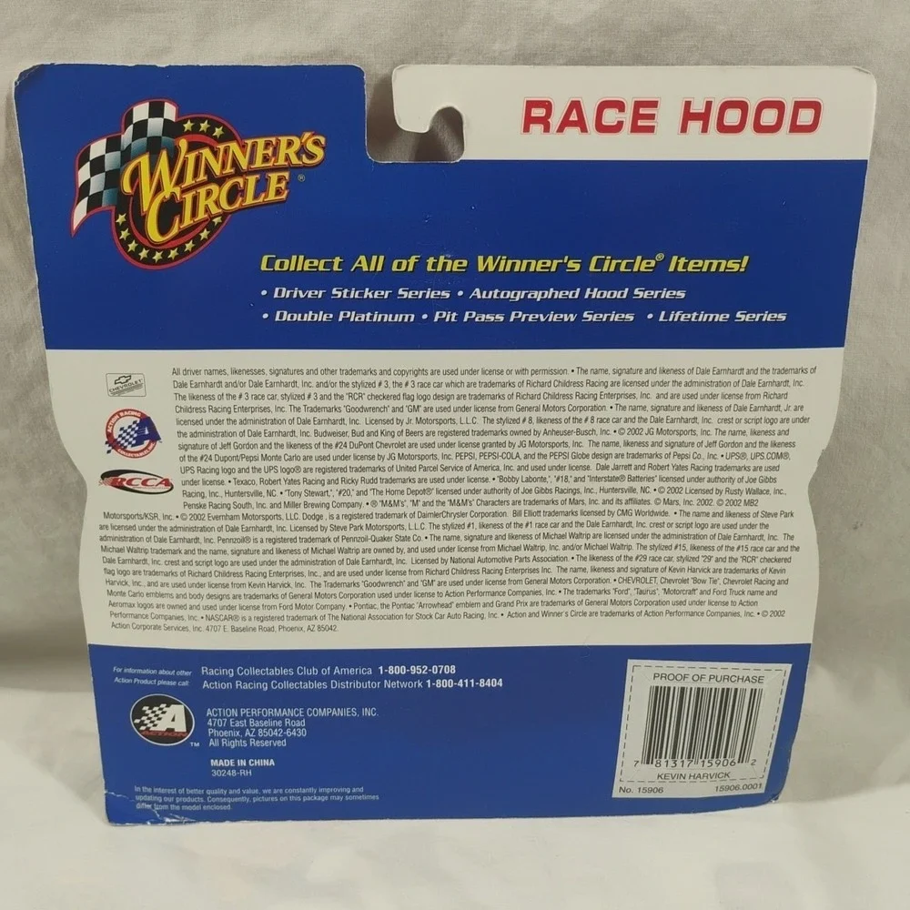 #29 KEVIN HARVICK REESE'S FAST BREAK CHEVY MONTE CARLO  Race Hood  1:43 SCALE